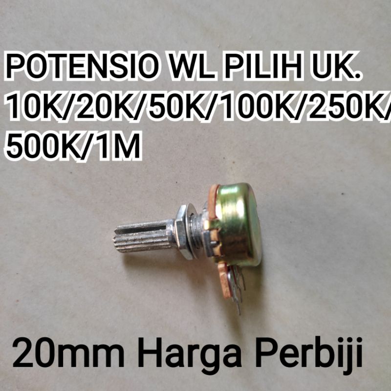 POTENSIOMETER POTENSIO MONO 10K 20K 50K 100K 250K 500K 1M POTENTIOMETER B10K B20K B50K B100K B250K B500K B1M