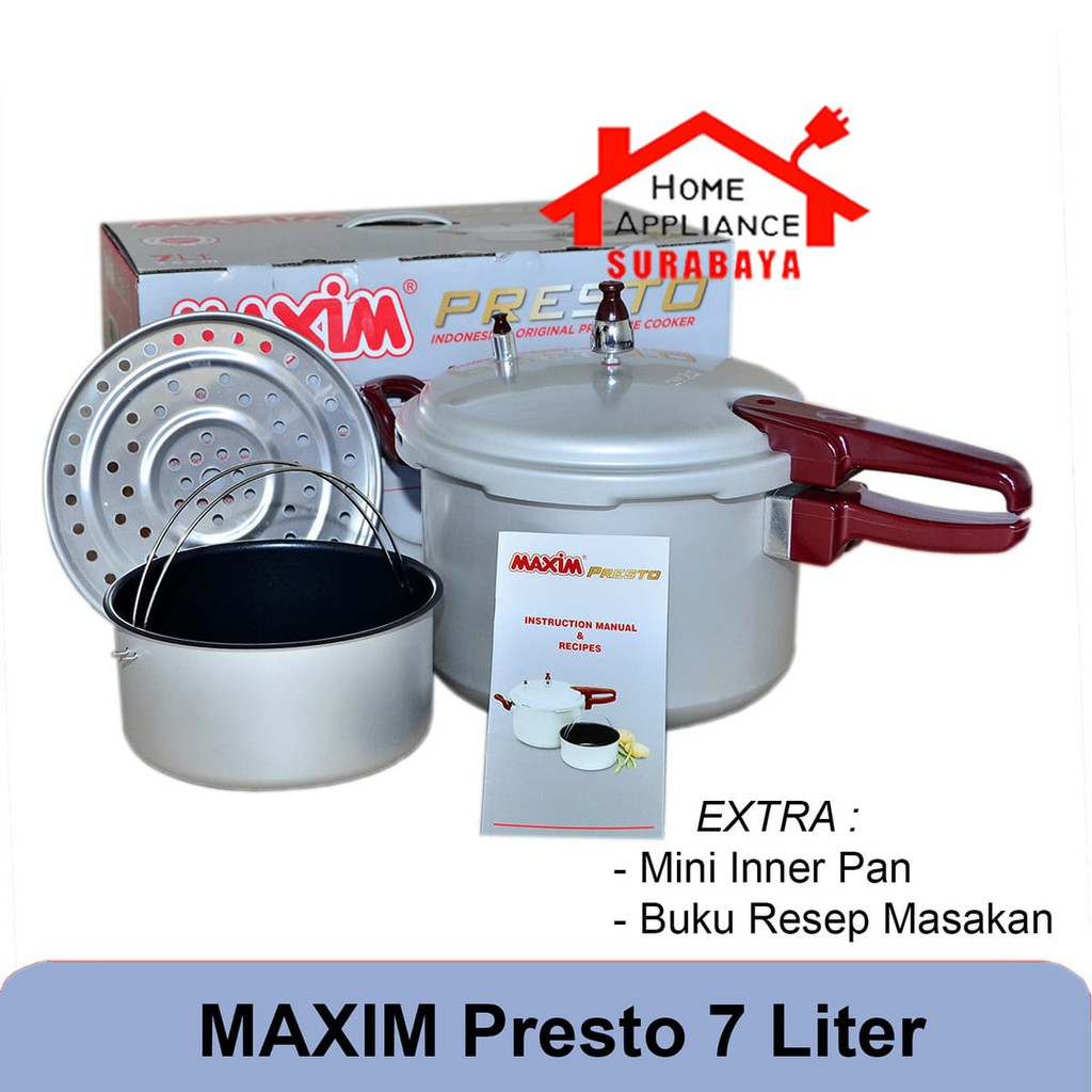 Panci Presto Pressure Cooker Maxim kapasitas 7 liter