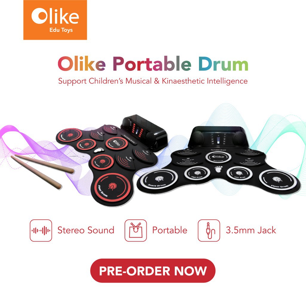 Olike Portable Drum Elektrik - Garansi Resmi -  Electronic Drum