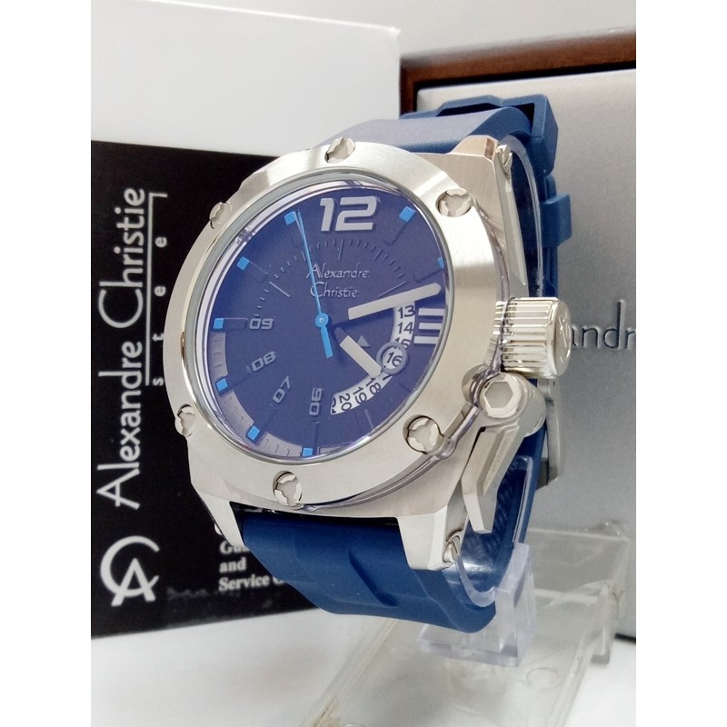 Jam Tangan Pria Alexandre Christie AC 6456 MCR BESVBE Original Karet