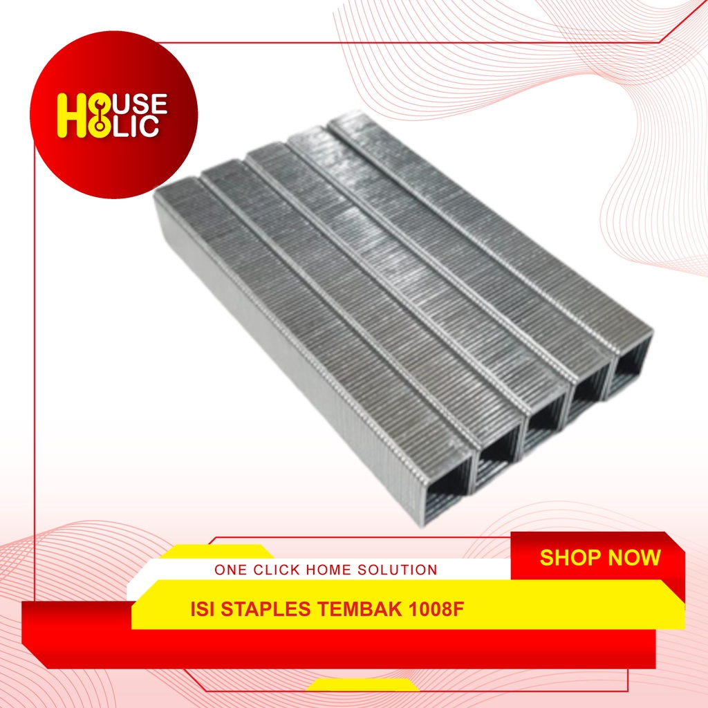 

Mata Staples 1008F / Peluru Stapler 1008 F Isi Staples U 1000Pcs 8mm