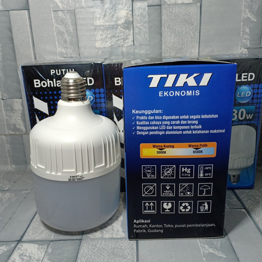 BOHLAM LAMPU TIKI LED 30 WATT EKONOMIS LUMEN 30 W LAMPU