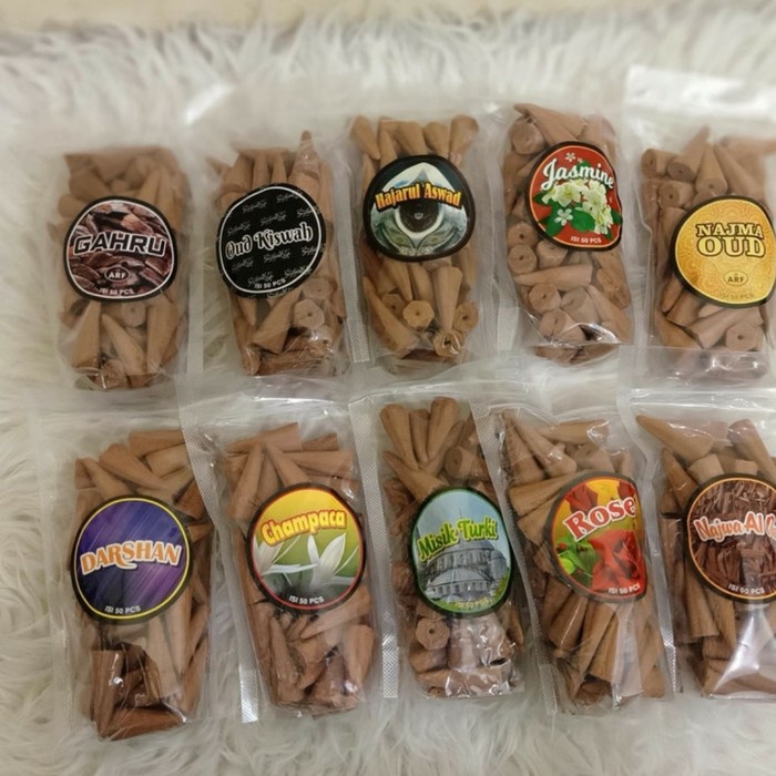 Buhur Kerucut Bukhoor Dupa Arab Wangi Praktis Tinggal Bakar Ujungnya Arf