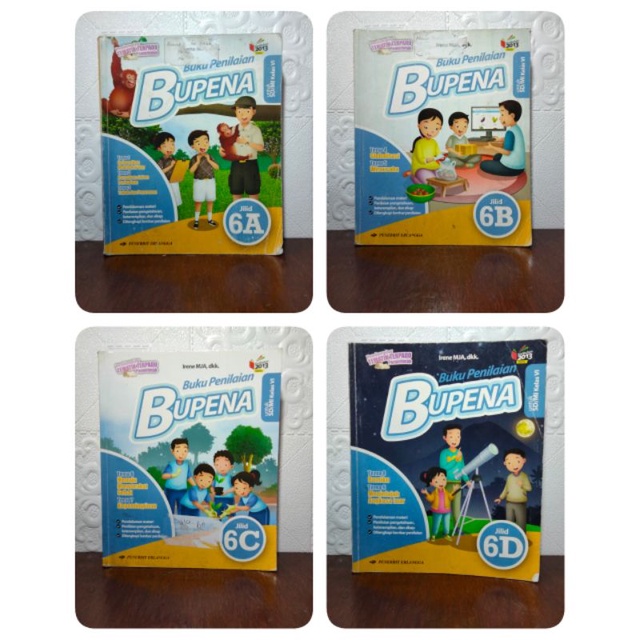 Bupena Buku Penilaian SD Kelas 6A 6B 6C 6D Erlangga K13 Revisi Bekas/ORI