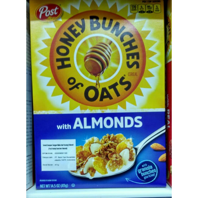 

POST HONEY BUNCHES ALMOND 411 GRAM