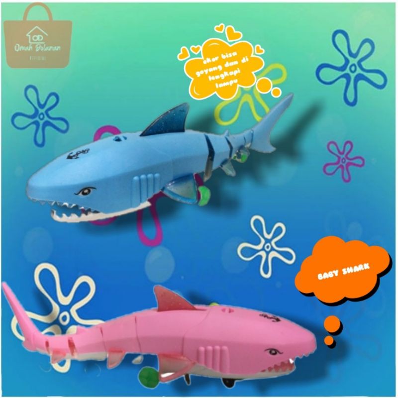 IKAN IKANAN _MAINAN ANAK BABY SHARK/MAINAN IKAN HIU BATERAI/MAINAN IKAN HIU LAMPU & SUARA BABY SHARK
