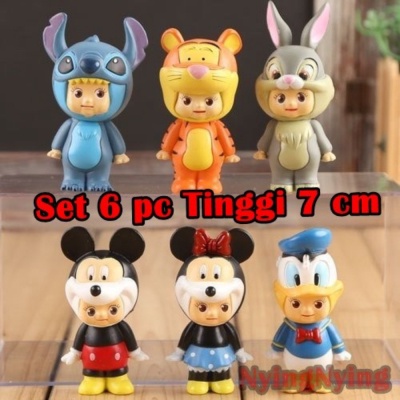 

6 Promo Figure Disney pcs Set Action Limited Baby Sonny Angel
