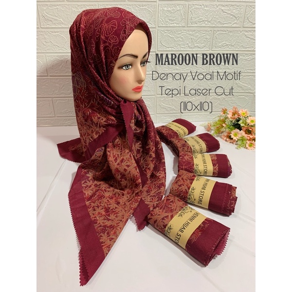 VOAL PREMIUM MOTIF-Maroon brown