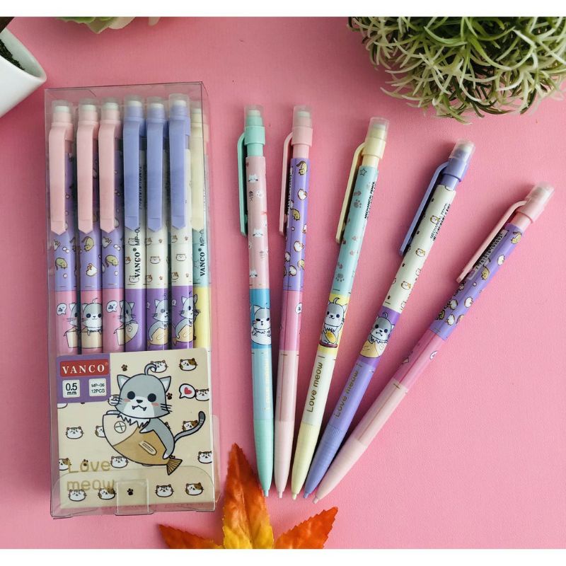 

Pensil Mekanik 0.5 mm Love Meow Vanco - Pensil Cetek 0.5mm Love Meow