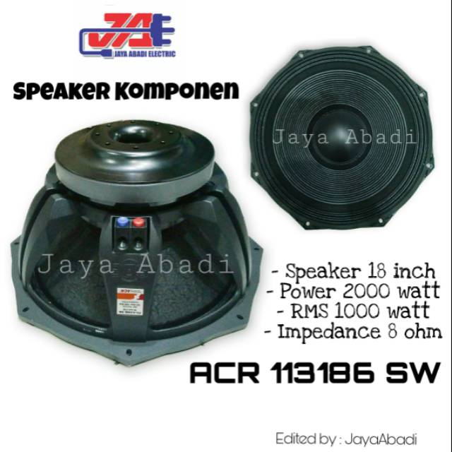 Acr 18 hot sale inch subwoofer