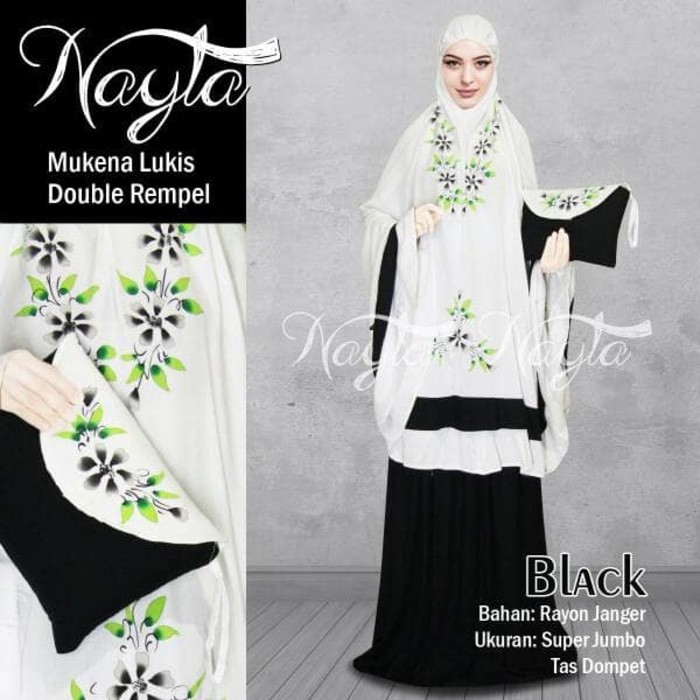 Murah Mukena Lukis Doubel Rempel Nayla Katun Rayon Bali Super Jumbo Premium
