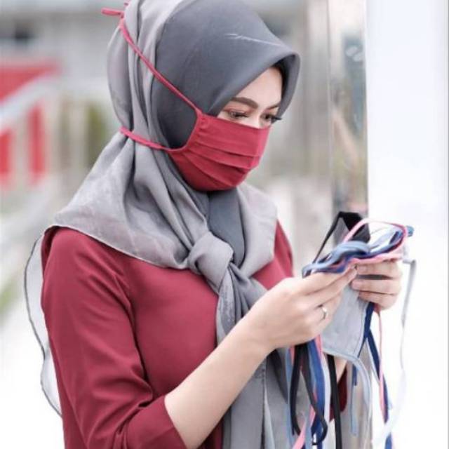 [COD] Masker kain tali karet silang headloop harga satuan