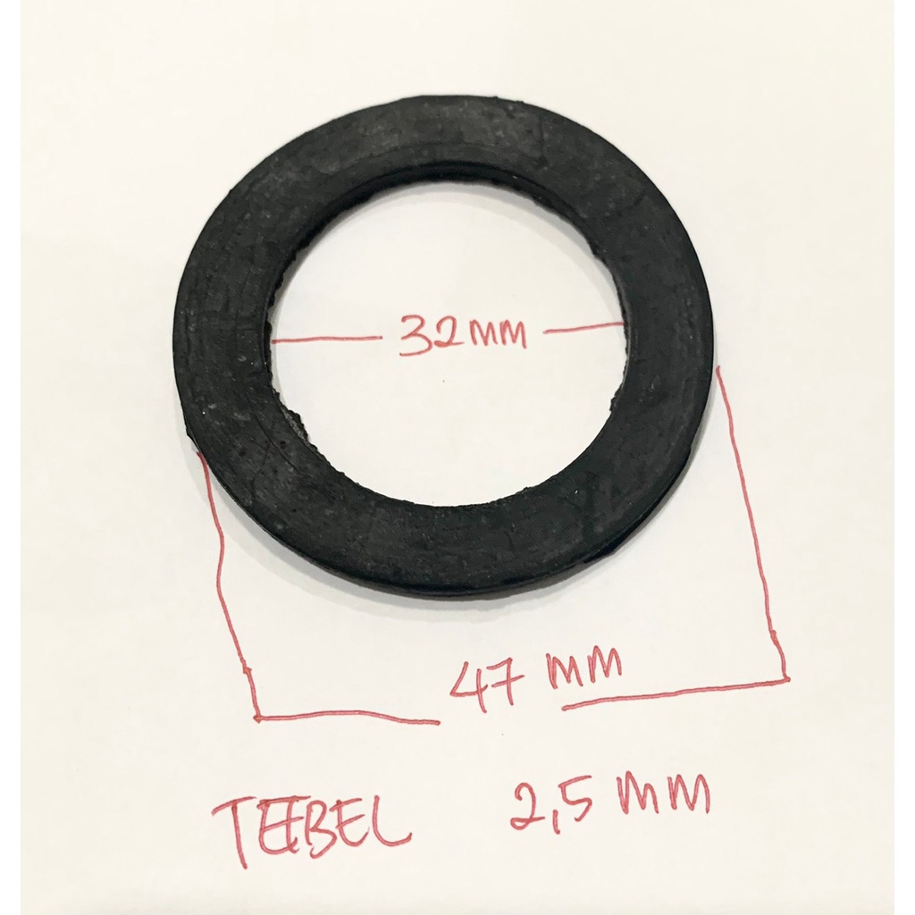 Karet diameter 47mm x 32 x2,5 mm untuk fitting mur tangki-seal mor toren karet rubber silicon 4.7cm rubber silikon sil 47mm