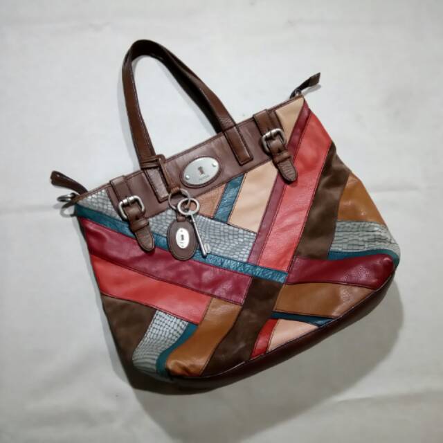 Fossil maddox tote dark pw