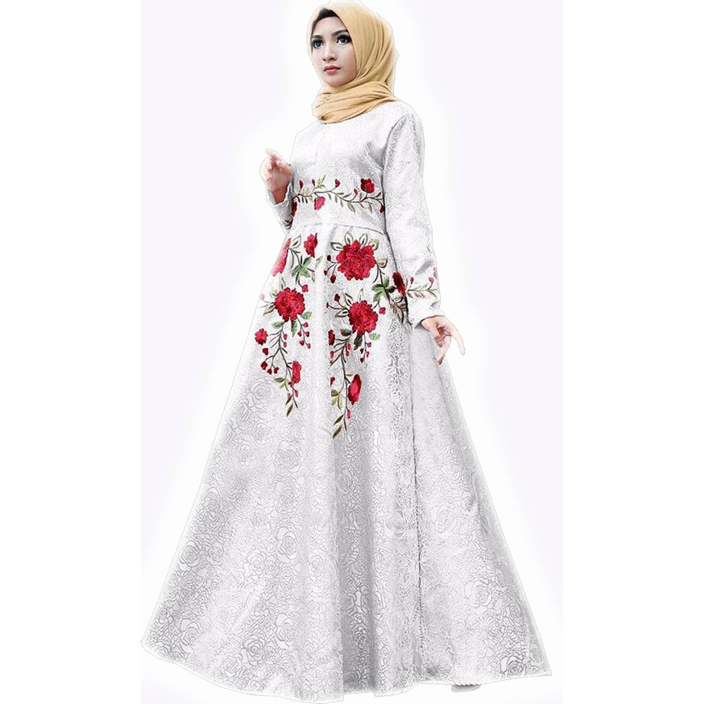 AYANA Bordir MURAH DRESS  MUSLIM GAMIS MAXI DRESS  PESTA  