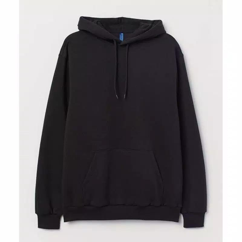HOODIE H&M / SWEATER HOODIE BASIC HNM / SWEATER HOODIE H&M POLOS PRIA WANITA UNISEX / JAKET H&M-Hitam