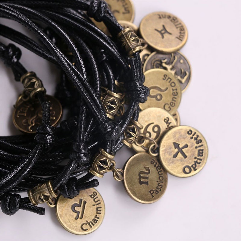 【Ready Stock】Gelang Zodiak Konstelasi Rasi Bintang Astrologi Perbintangan Horoskop Bracelet Fashion Murah