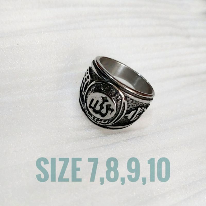 Cincin titanium Lafadz Allah cincin pria dijamin tidak karat