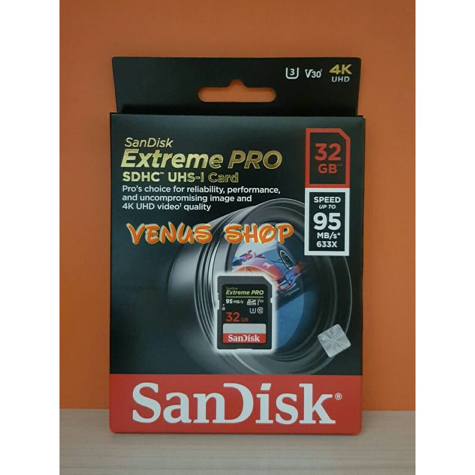 Jual SANDISK SDHC 32GB EXTREME PRO UP TO 95MB/S - EXTREME PRO 32 GB 95