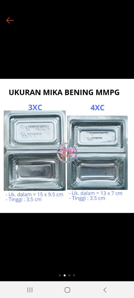 Mika Plastik Bening Kue Puding Makanan Nasi Mmpg Ukuran  3xc Isi 100 Pcs