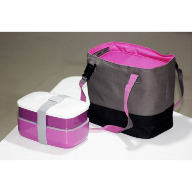 Kotak makan / lunch box / kotak bekal bagus + tas aluminium