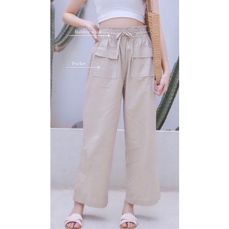 DAWNBLISSCO JEJU LINEN PANTS | HIGHWAIST PANTS | CULLOTE LINEN | Celana Panjang Linen | Cullote Line