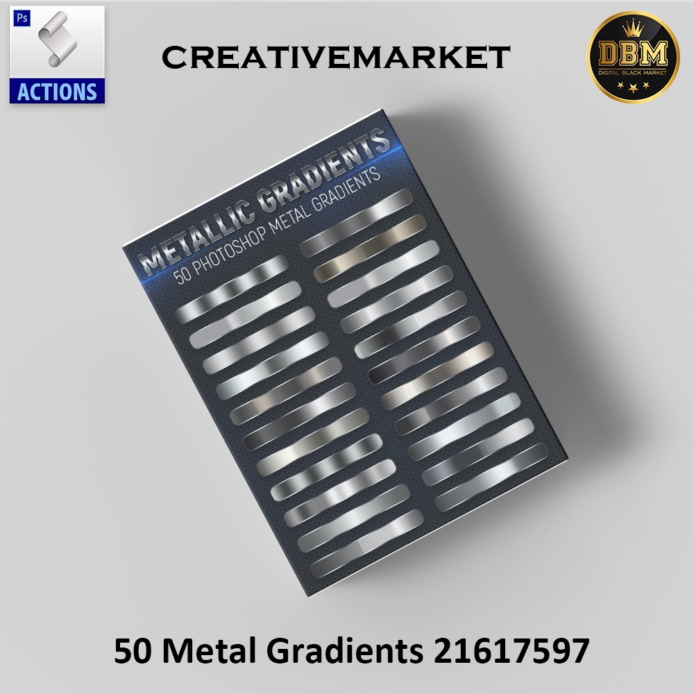 50 Metal Gradients - Photoshop Action