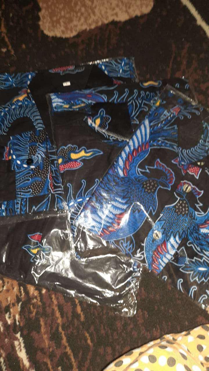 Paling Komplit - Couple Gamis Sarimbit Batik Hem Dan Kemeja Keluarga