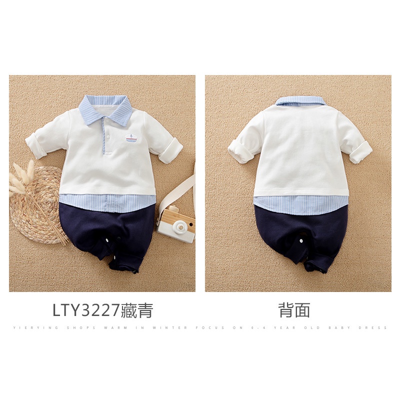 ANANAKSTORE- JUMPER BAYI LENGAN PANJANG 0-2TAHUN BAJU BAYI MOTIF KEMEJA BAJU BAYI LAKILAKI IMPORT BA-861