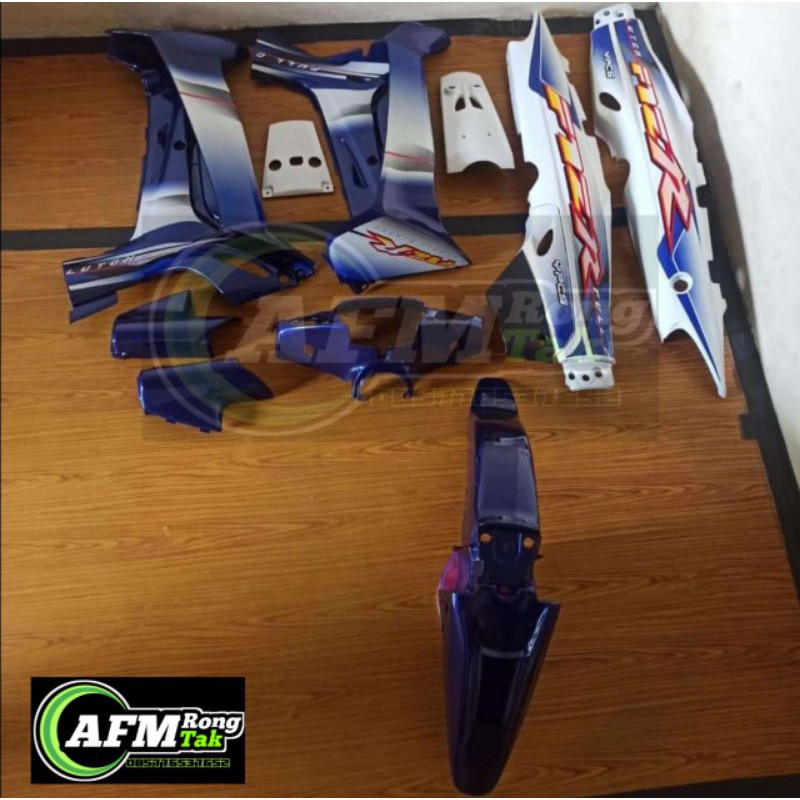 paket body set body set halus fiz r FIZ R warna biru putih