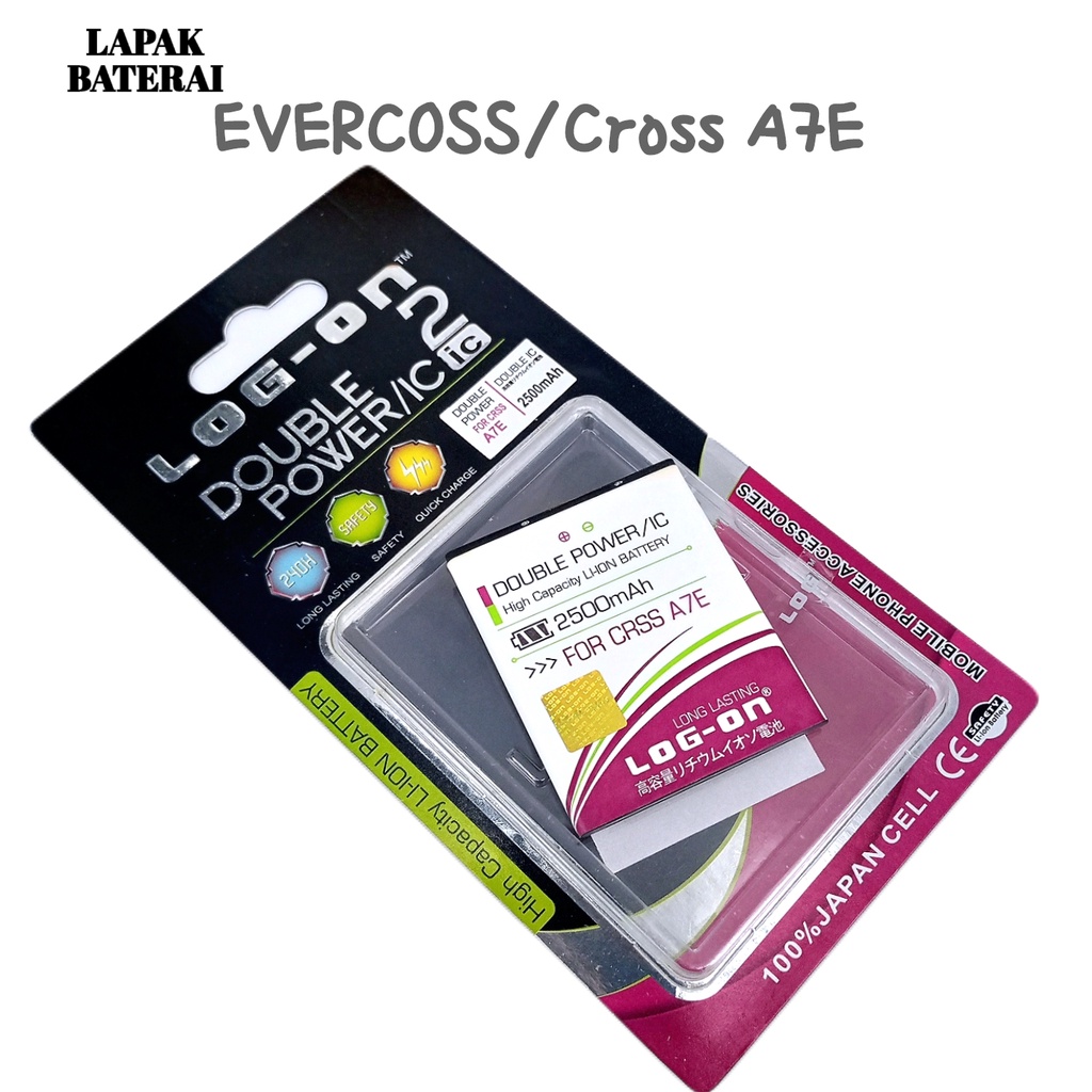 LOG - ON Evercoss A7E Baterai Double IC Protection Battery Batre