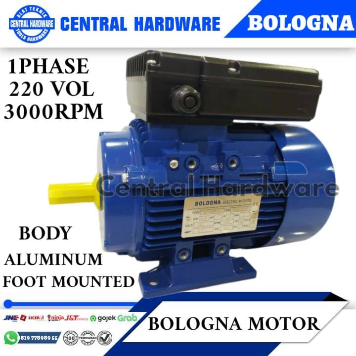 BOLOGNA MOTOR 0,5HP/0,37KW/3000RPM/1PHASE/ FOOT MOUNTED