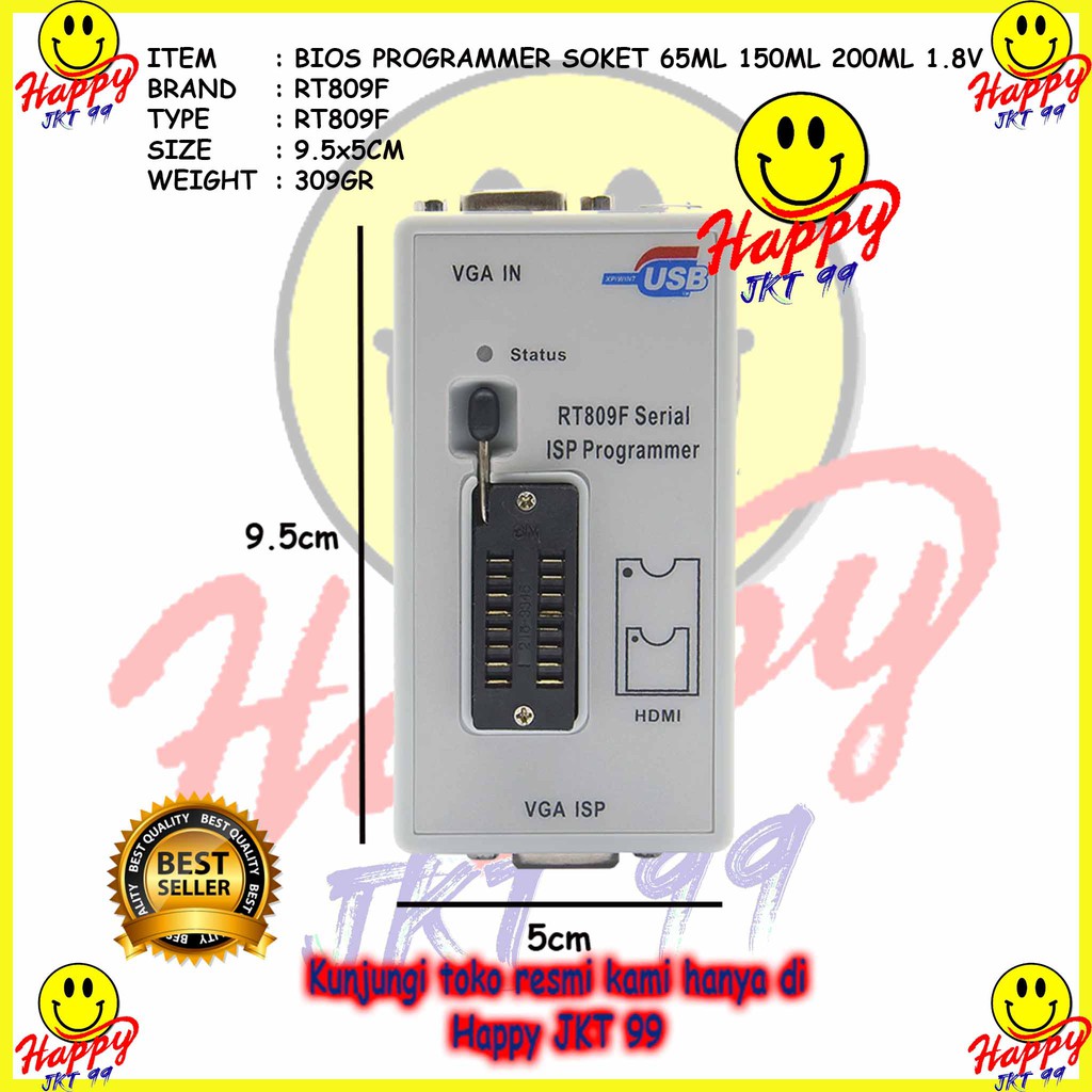 [ HAPPY JKT 99 ] FULLSET ALAT FLASH BIOS PROGRAMMER RT809F 150ML+200ML+0.65ML+1.8V ORIGINAL