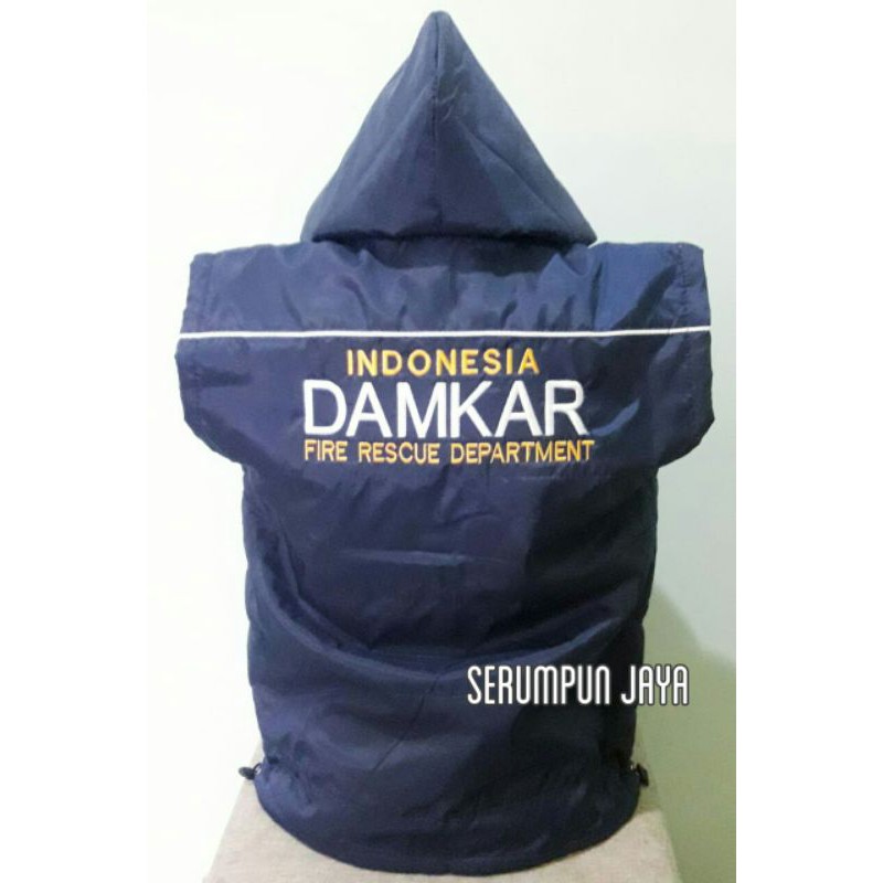 JAKET ROMPI DAMKAR NAVY - ROMPI DAMKAR NAVY - JAKET ROMPI DAMKAR PARASUT ANTI AIR FULL BORDIR