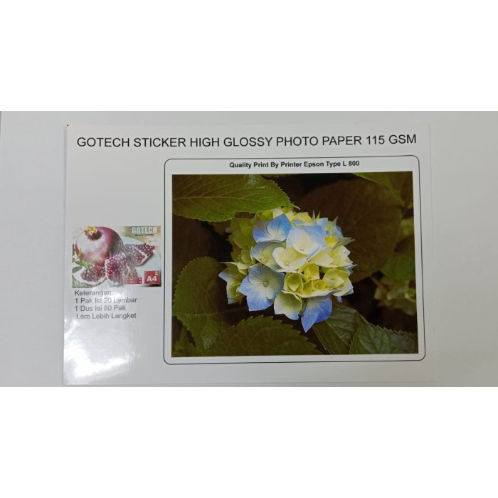 

Senikertas- Gotech Sticker High Glossy Photo Paper 135 Gsm -Kertas-Seni.