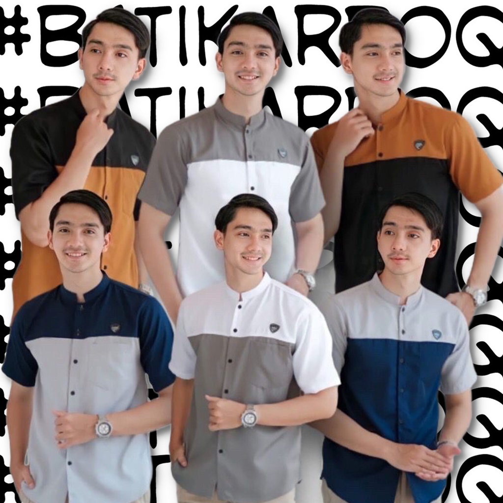 BAJU KOKO KURTA MODERN  LENGAN PENDEK PRIA BAJU KOKO PRIA TERBARU KOKO KURTA KOKO PAKISTAN KOKO KOMB