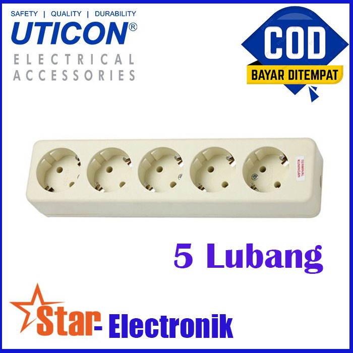 UTICON Stop Kontak 5 lubang - TOP PRODUCT