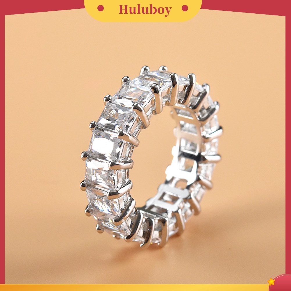 Hu Hu Hu Hu Hu Alat Bantu Pasang Kacamata♡ Cincin Pernikahanpertunangan Hias Kristal Berlian Imitasi Mewah Berkilau Untuk Wanita