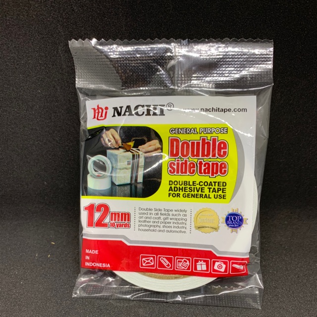 

Doubletape nachi 12mm / isolasi bolak balik / doubleside tape 12mm