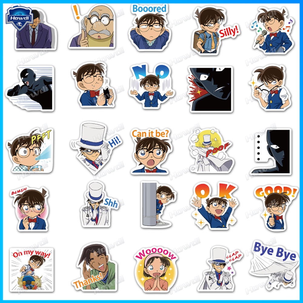 Stiker Anime Detective Conan Tahan Air Untuk Helm Motormobil