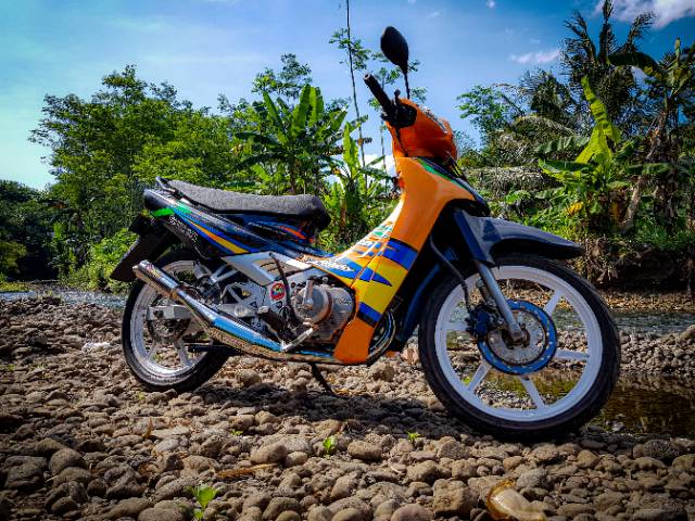 Knalpot satria 2tak 135 cc  satria hiu 135 cc Standart Racing