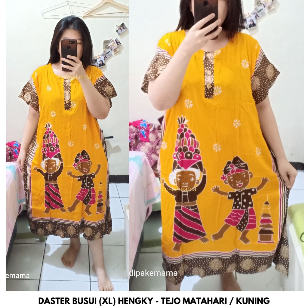 DASTER HENGKY TERBARU BUSUI TEJO MATAHARI LD 120 BAJU RUMAHAN HOMEDRESS KANCING RAYON PREMIUM PANJANG BAJU BALI