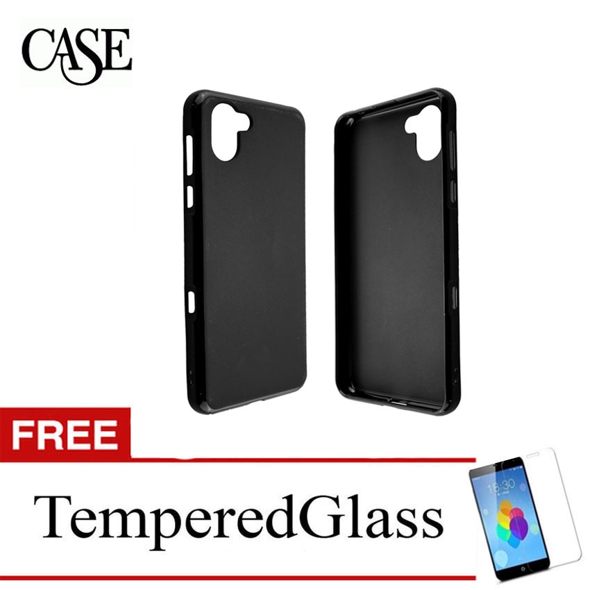 Black Soft Case for Sharp Aquos R3 2019 - SHV44 - SH-04L - 6.2 inch - Gratis Tempered Glass