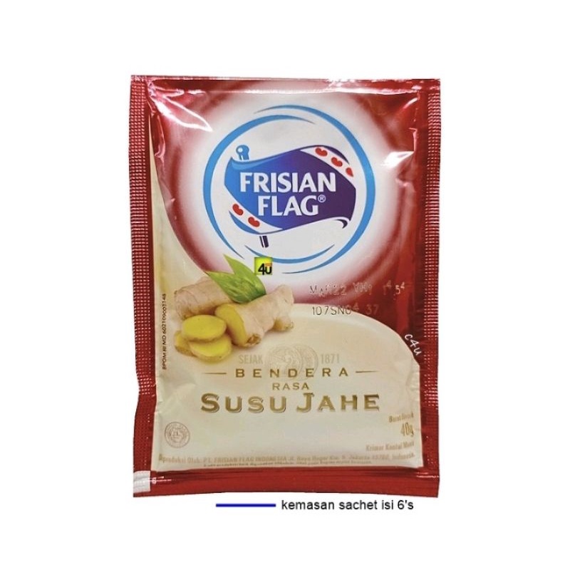 Susu kental manis bendera frisian flag sashet renceng isi 6 x 40g SUSU JAHE MERAH