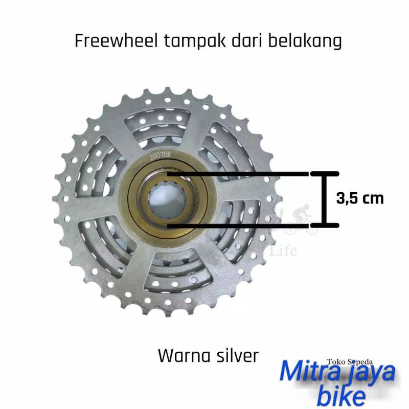 sproket 8 speed model ulir/model drat.merek pacific kualitas bagus 100%ori