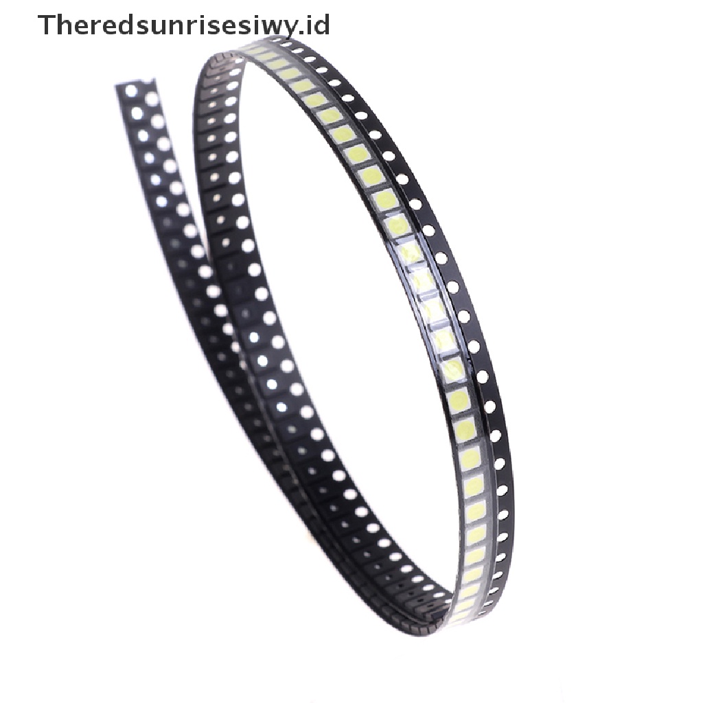 (Theredsunrisesiwy.Id) 100pcs Chip Led Smd 2835 / 3528 1w 3v Warna Cold White Untuk Tv