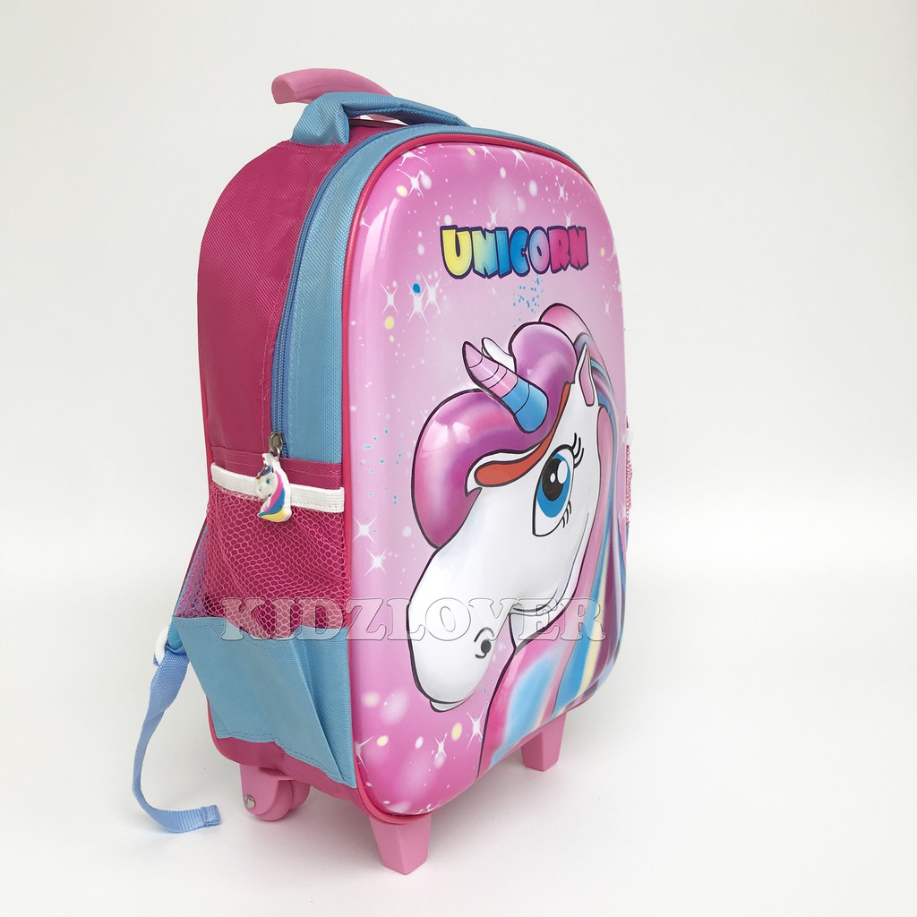 Tas 3D Timbul Koper Ransel Anak Sekolah SD/TK Trolley Dorong Troli Anak Perempuan / tas troli anak perempuan / tas troli anak laki laki / tas troli anak