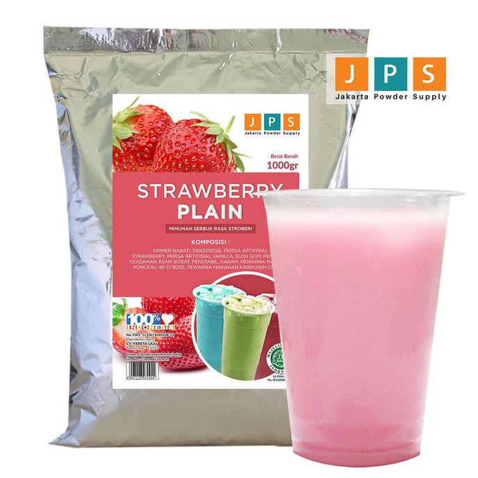 

BUBUK MINUMAN STRAWBERRY PLAIN POWDER JPS TANPA GULA