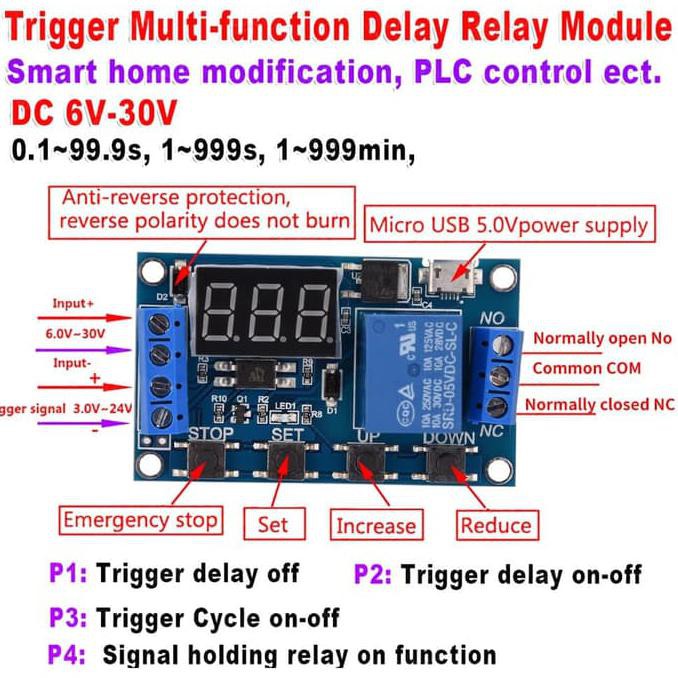 Digital Delay Timer Trigger ON-OFF Relay