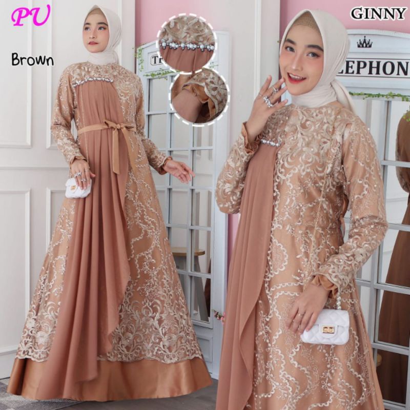 GINNY Gaun gamis pesta muslimah walimatul wisuda resepsi lamaran bridesmaid